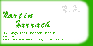 martin harrach business card